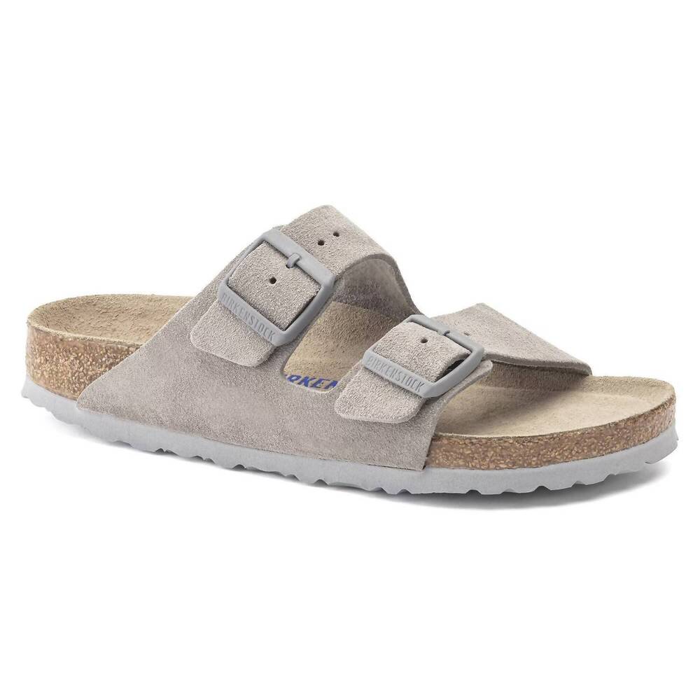 NEW BIRKENSTOCK unisex arizona soft footbed sandal in stone coin